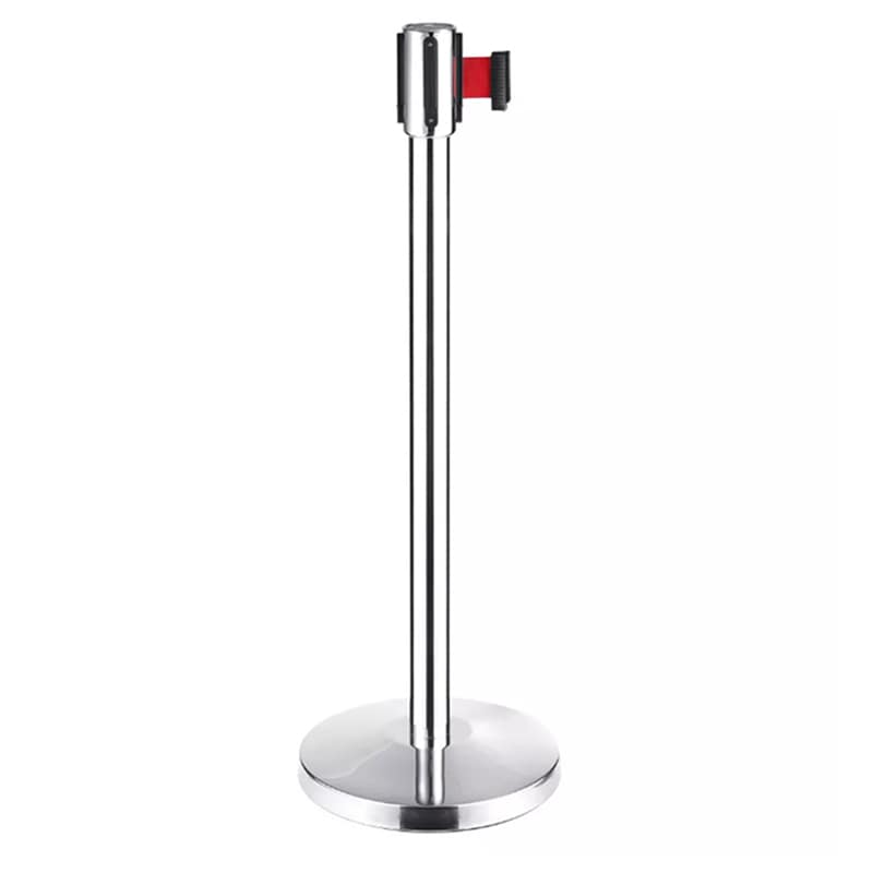 Belt Barrier Retractable Single Line Post For Sports Event Queue Control-min