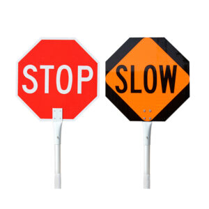 Octagon Stop Slow Sign