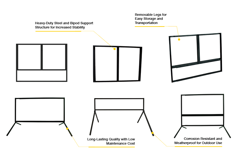 Multi-Message Frame & Folding Legs