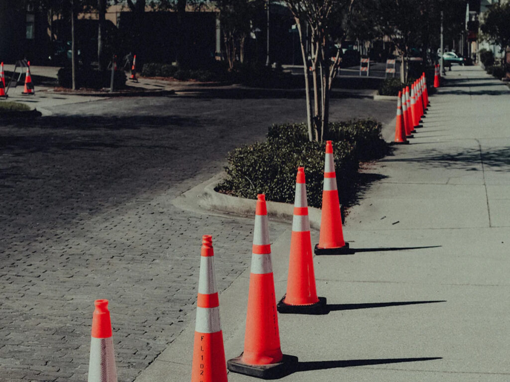 reflective traffic cones