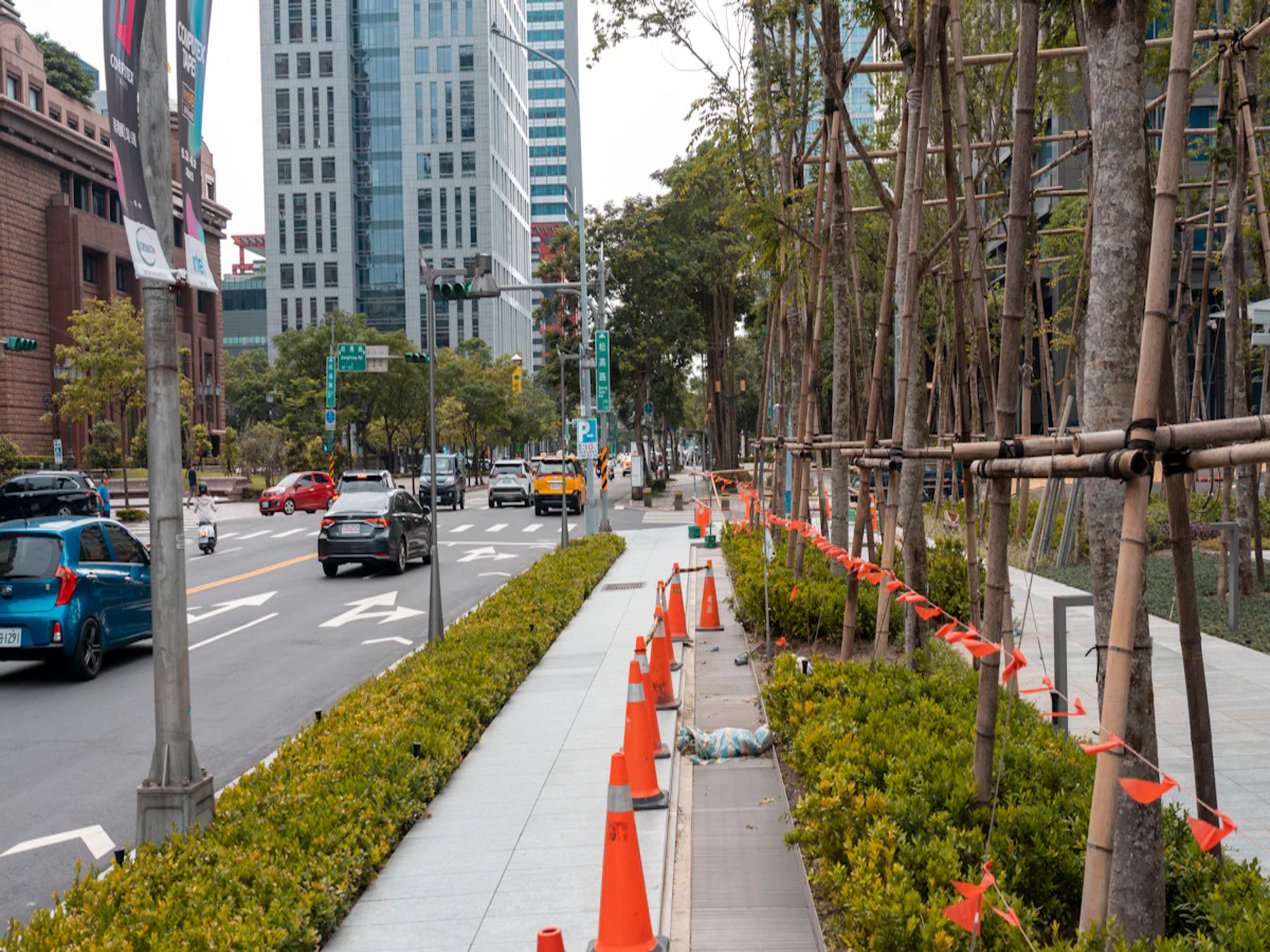 tall road cones