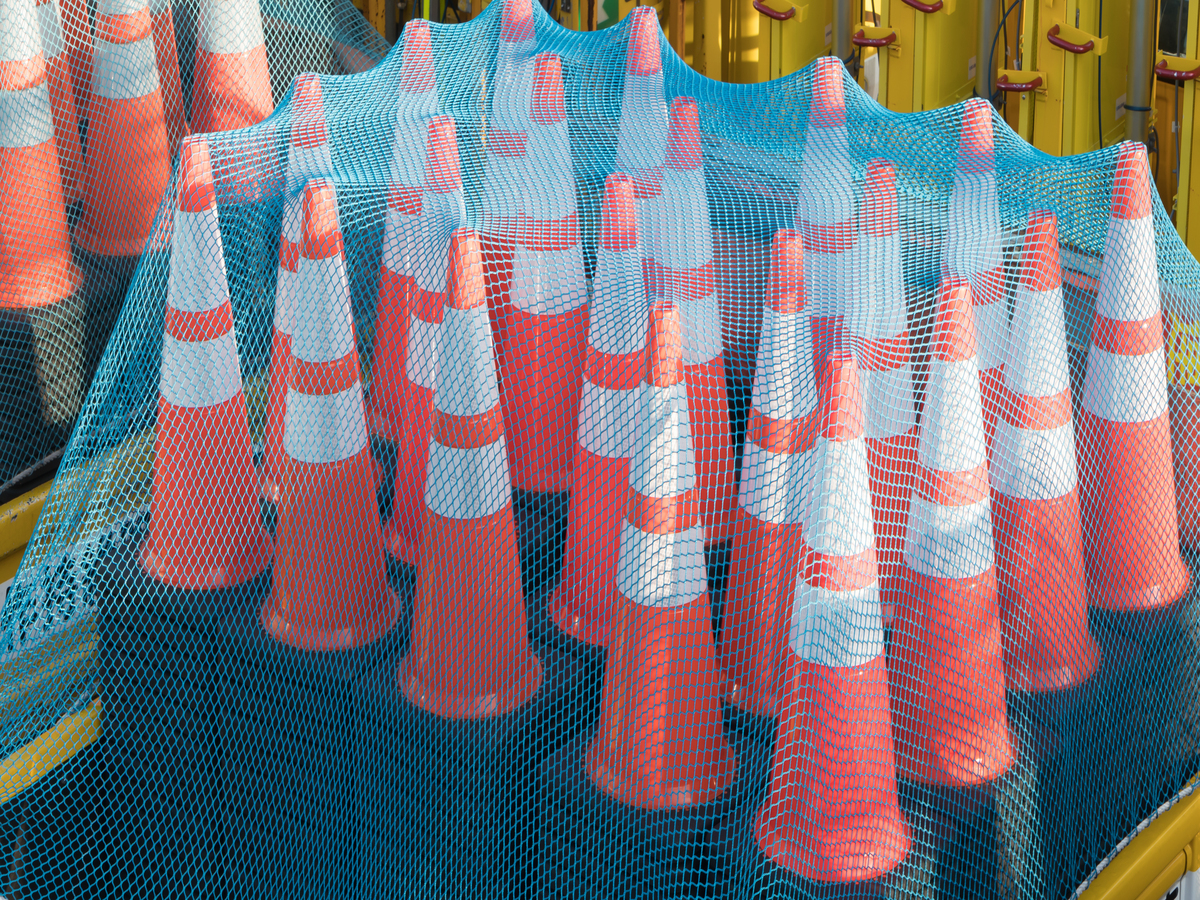 reflective road cones