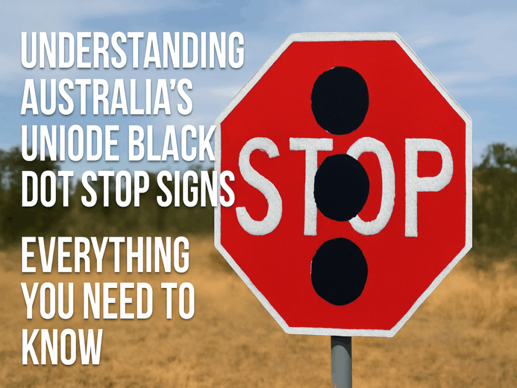 OPTSIGNS | Understanding Australia’s Unique Black Dot Stop Signs: Everything You Need to Know