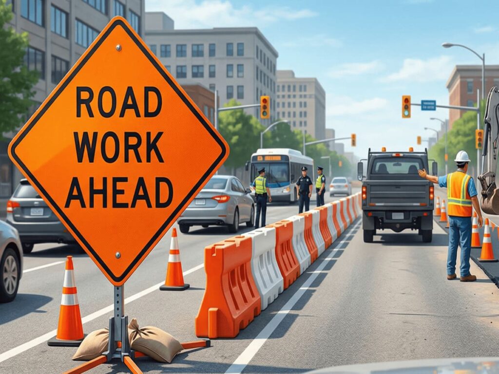Road Work Ahead Sign Guide W20 1 Standards Placement