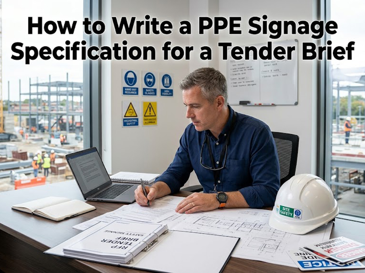 OPTSIGNS | How to Write a PPE Signage Specification for a Tender Brief: A Project Manager's Playbook
