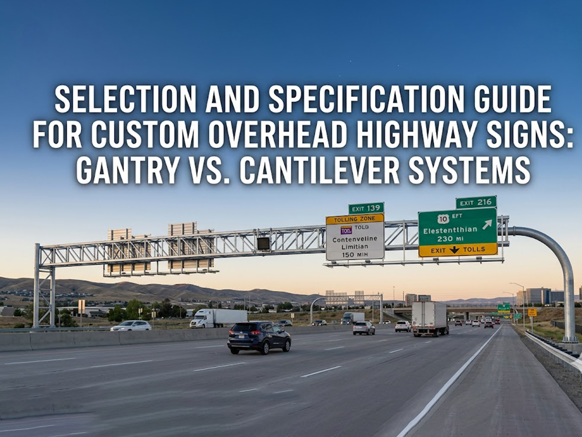 OPTSIGNS | Selection and Specification Guide for Custom Overhead Highway Signs: Gantry vs. Cantilever Systems