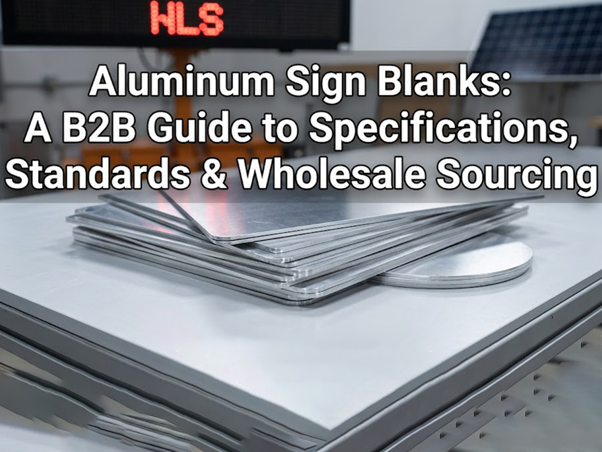 OPTSIGNS | Aluminum Sign Blanks: A B2B Guide to Specifications, Standards & Wholesale Sourcing