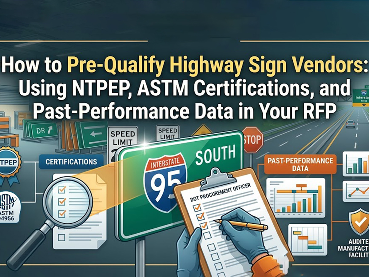 OPTSIGNS | How to Pre-Qualify Highway Sign Vendors: Using NTPEP, ASTM Certifications, and Past-Performance Data in Your RFP