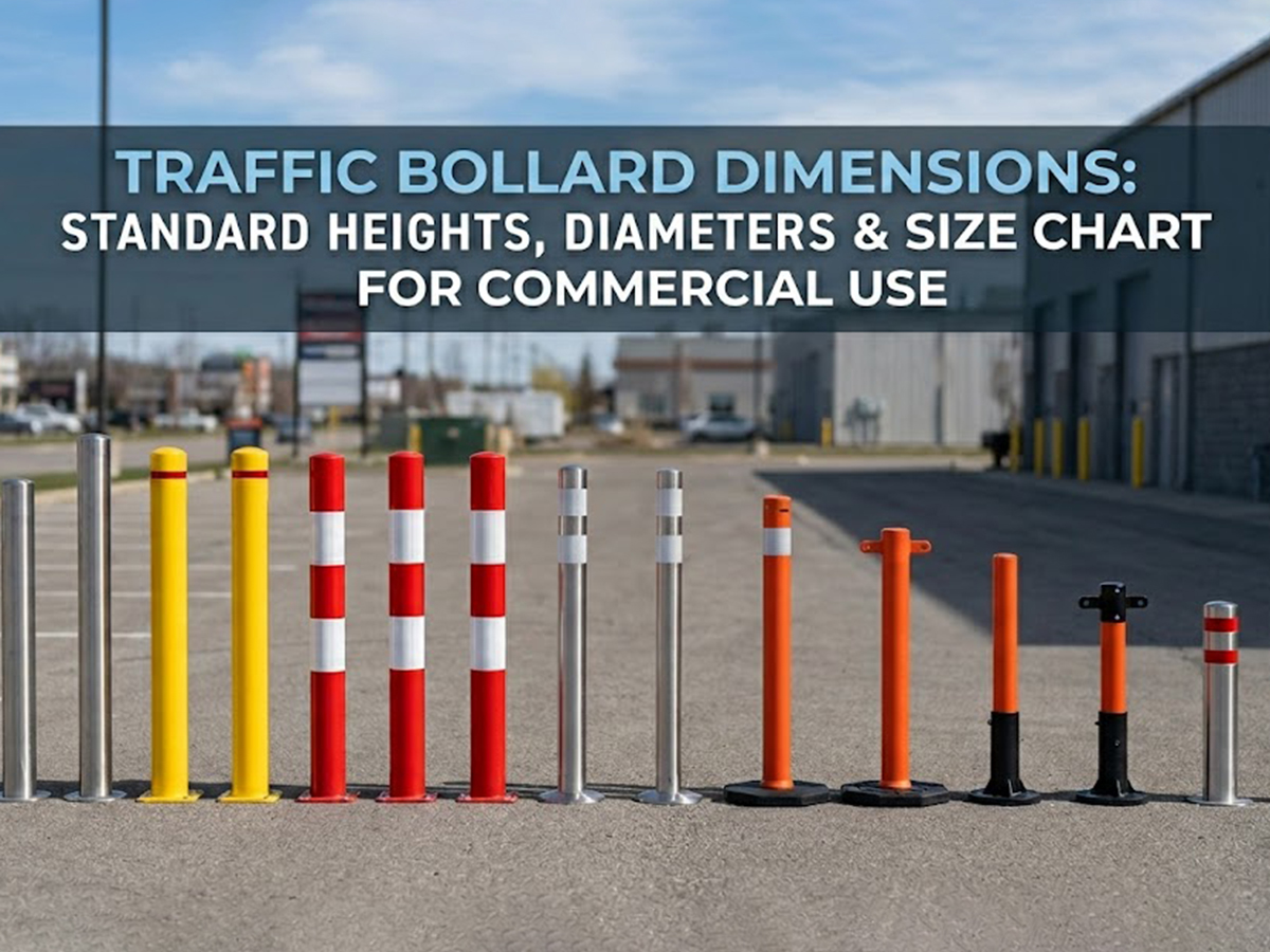 OPTSIGNS | Traffic Bollard Dimensions: Standard Heights, Diameters & Size Chart for Commercial Use