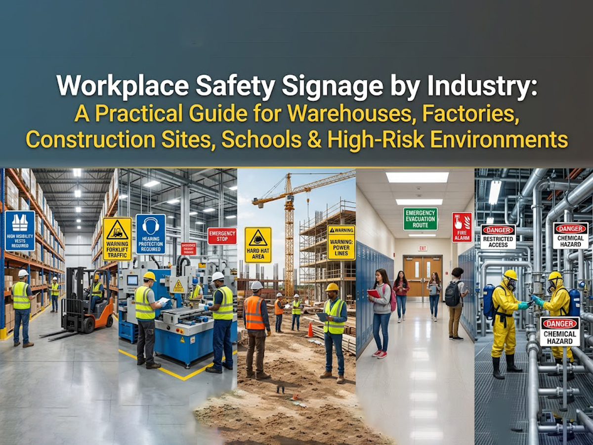 OPTSIGNS | Workplace Safety Signage by Industry: A Practical Guide for Warehouses, Factories, Construction Sites, Schools & High-Risk Environments