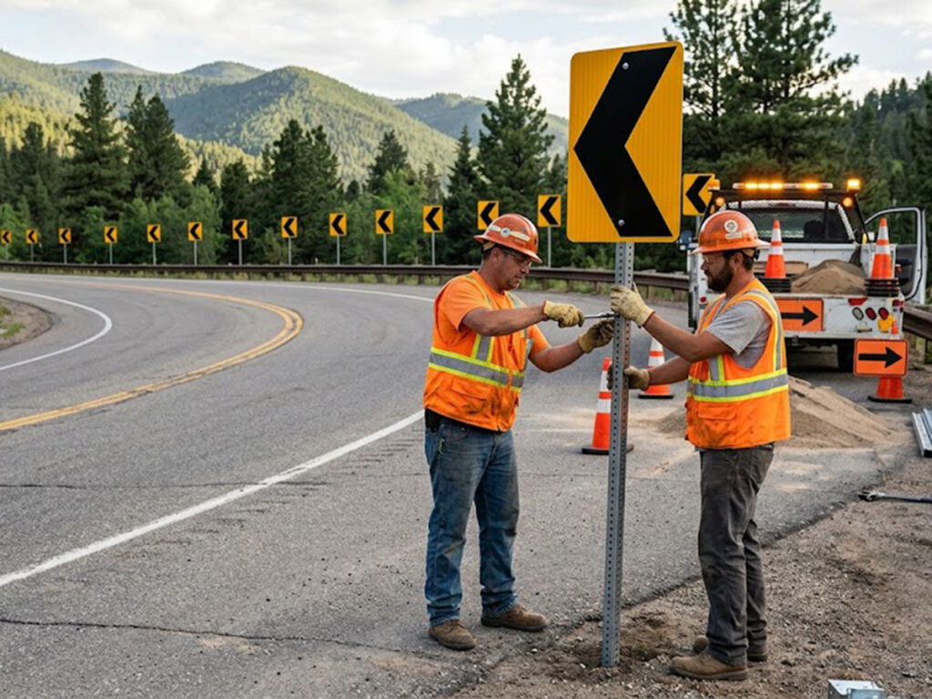 OPTSIGNS | Chevron Sign Spacing & Placement Formula: How to Install Signs on Horizontal Curves