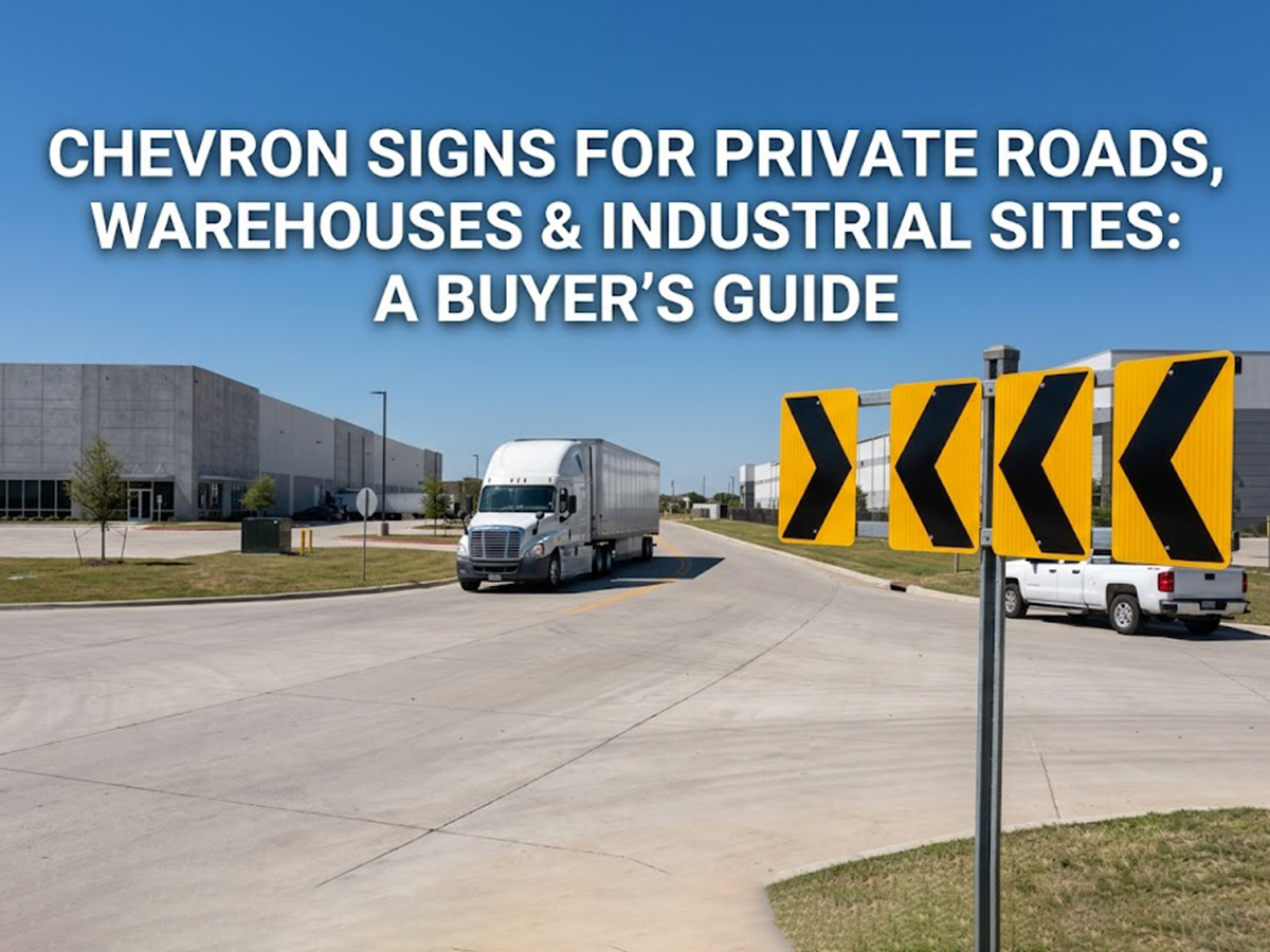OPTSIGNS | Chevron Signs for Private Roads, Warehouses & Industrial Sites: A Buyer's Guide
