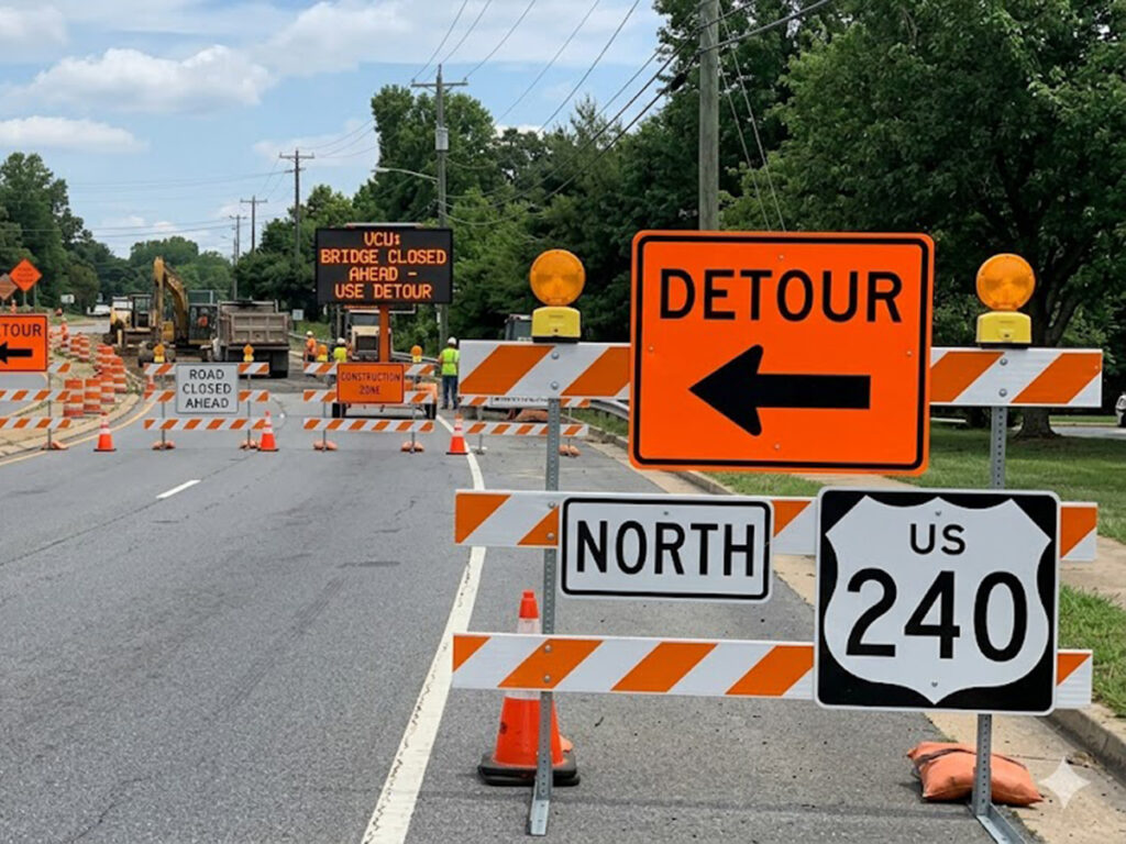 OPTSIGNS | Detour Sign Specifications: Colors, Design Standards & Structural Requirements for B2B Compliance