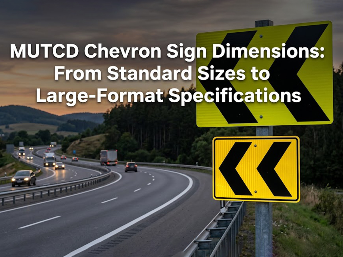 OPTSIGNS | MUTCD Chevron Sign Dimensions: From Standard Sizes to Large-Format Specifications