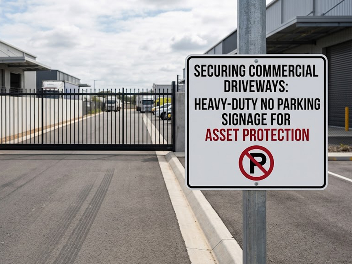OPTSIGNS | Securing Commercial Driveways: Heavy-Duty No Parking Signage for Asset Protection