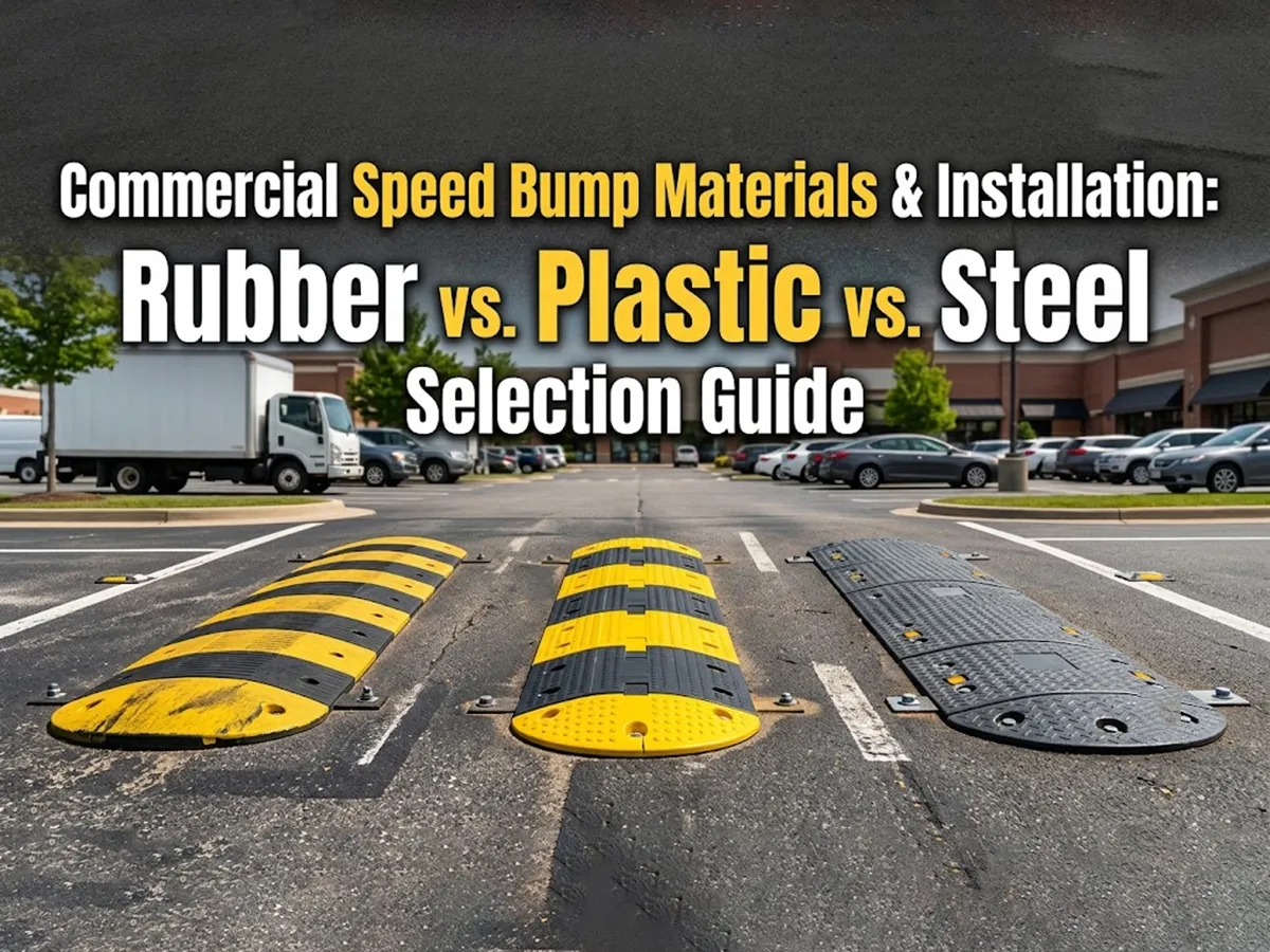 OPTSIGNS | Commercial Speed Bump Materials & Installation: Rubber vs. Plastic vs. Steel Selection Guide
