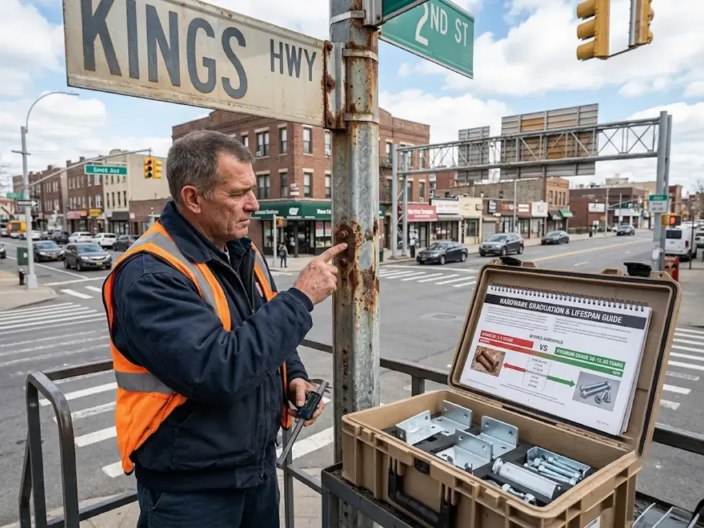 OPTSIGNS | Why Premium Sign Bracket Materials Lower Municipal Maintenance Budgets: A Life-Cycle Cost Analysis OPTSIGNS | Why Premium Sign Bracket Materials Lower Municipal Maintenance Budgets: A Life-Cycle Cost Analysis