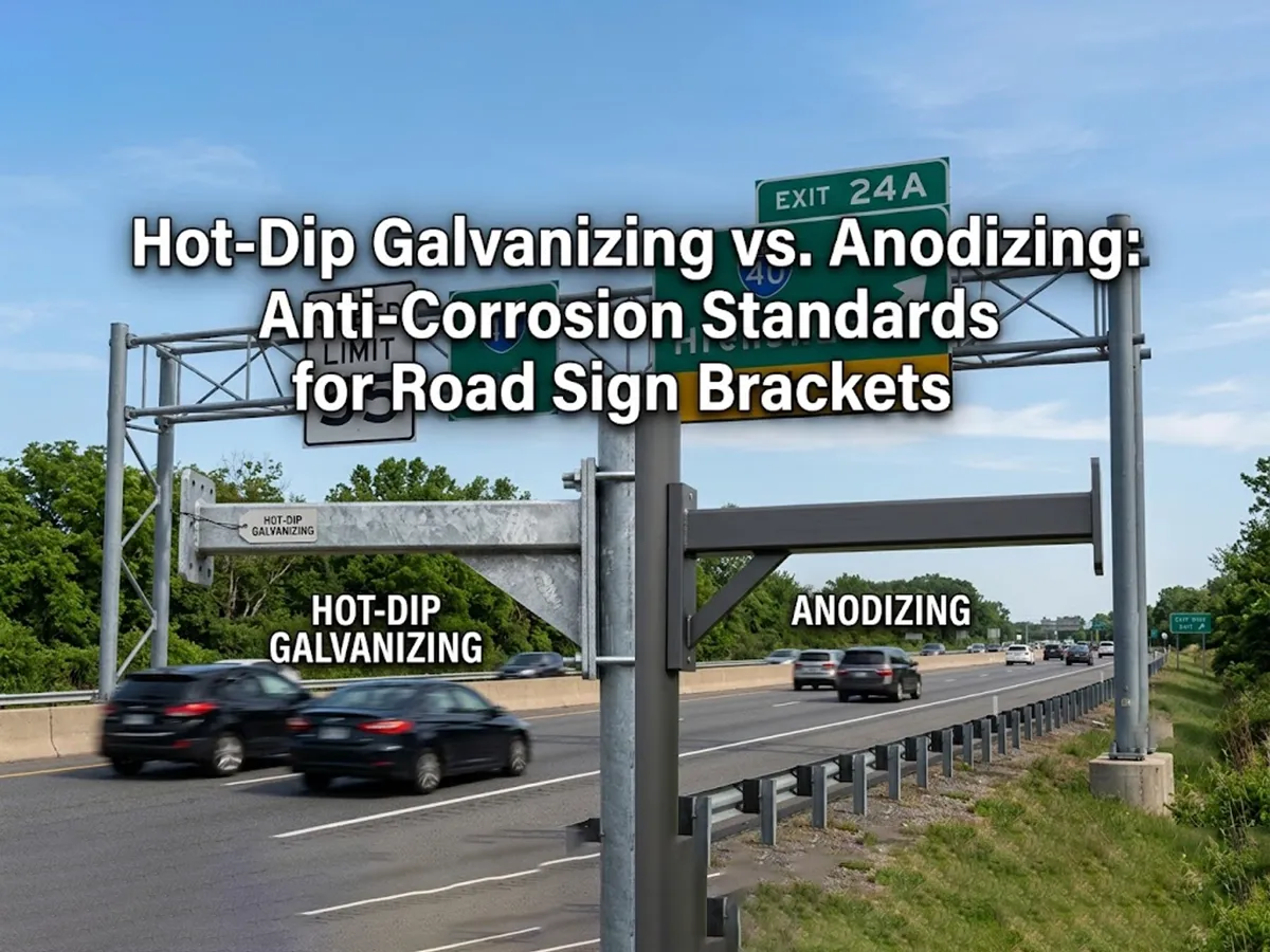 OPTSIGNS | Hot-Dip Galvanizing vs. Anodizing: Anti-Corrosion Standards for Road Sign Brackets