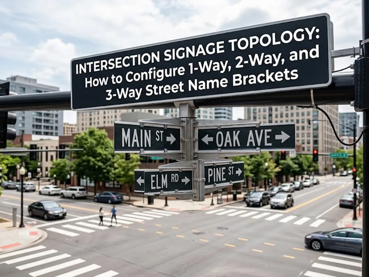 OPTSIGNS | Intersection Signage Topology: How to Configure 1-Way, 2-Way, and 3-Way Street Name Brackets