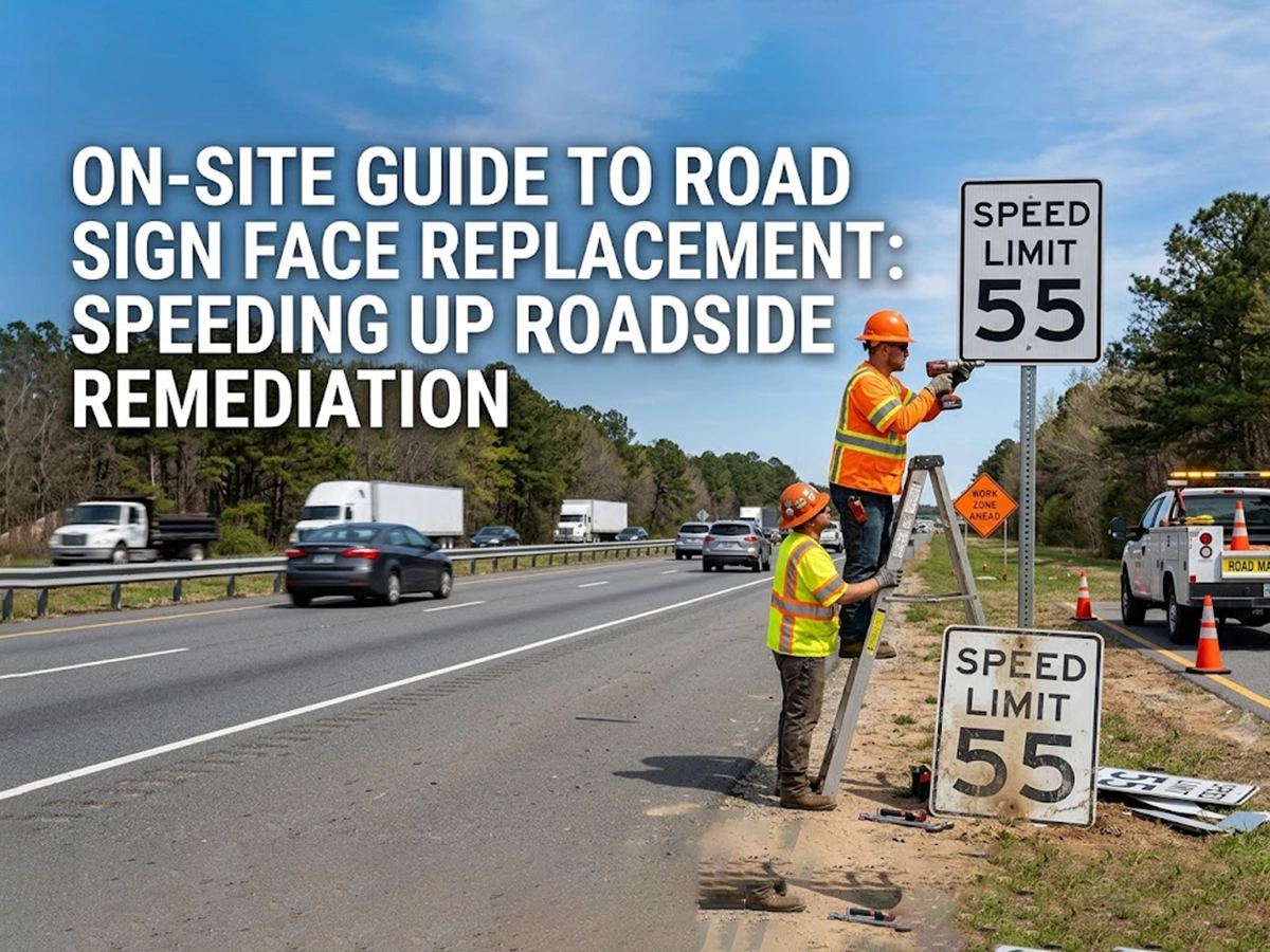 OPTSIGNS | On-Site Guide to Road Sign Face Replacement: Speeding Up Roadside Remediation