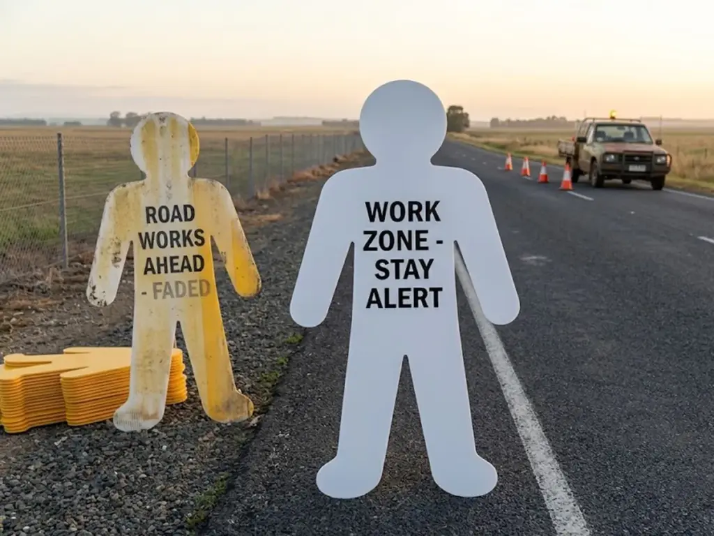 OPTSIGNS | Temporary Worker Sign Materials: Corflute vs Aluminium vs PVC Durability Guide OPTSIGNS | Temporary Worker Sign Materials: Corflute vs Aluminium vs PVC Durability Guide