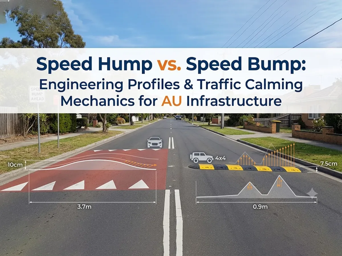 OPTSIGNS | Speed Hump vs. Speed Bump: Engineering Profiles & Traffic Calming Mechanics for AU Infrastructure